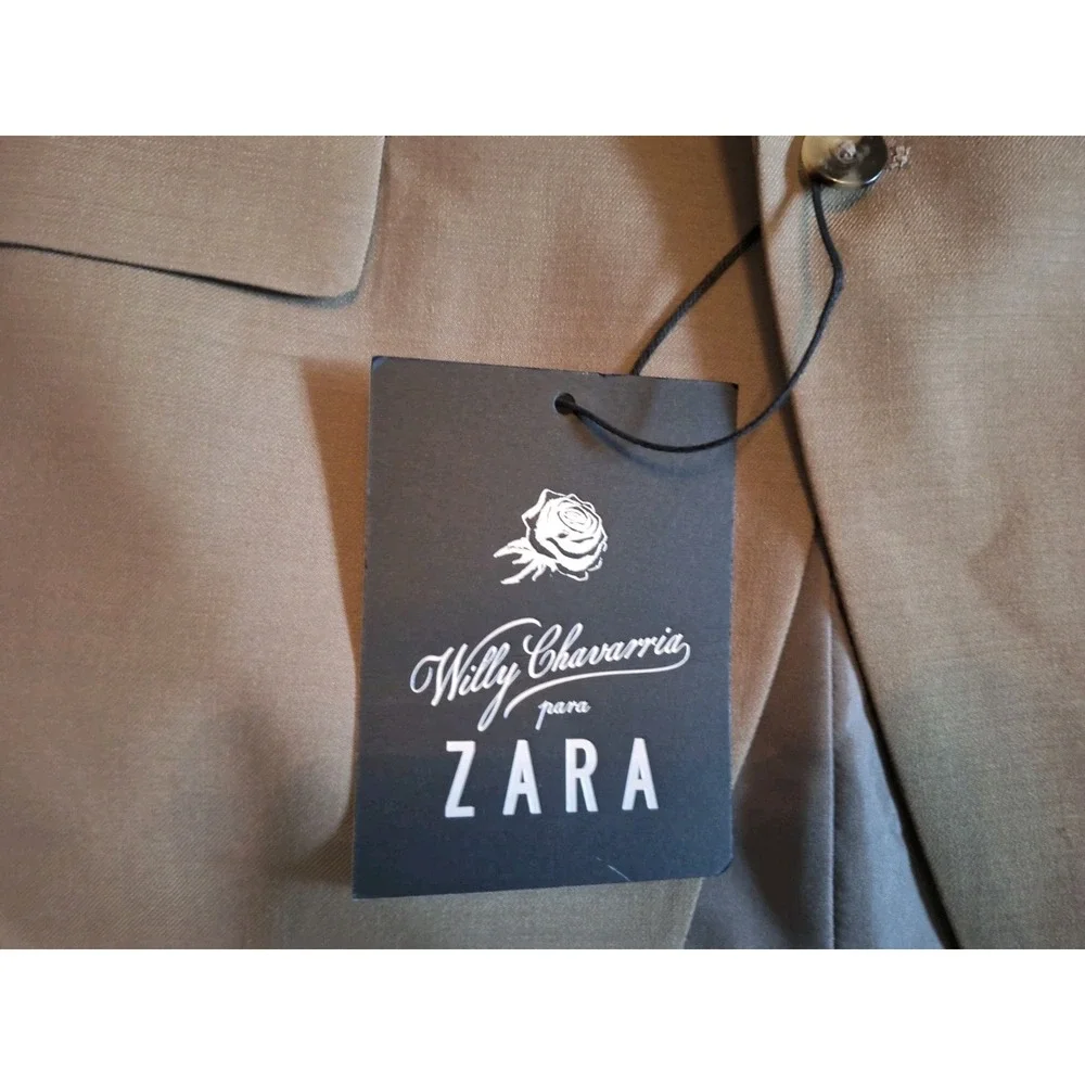 Willy Chavarria x Zara Oversized Blazer Taupe Brown Men Sz US 44 /BR 54 New 2023